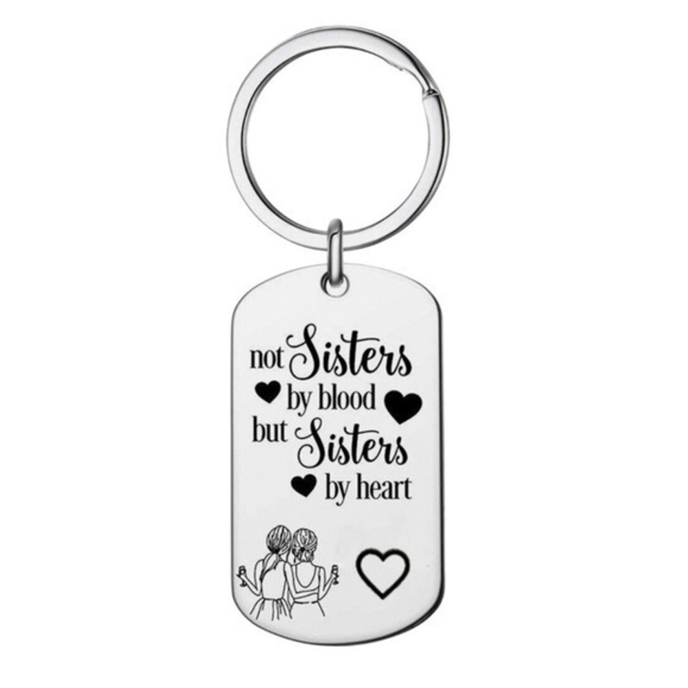NWOT Sisters By Heart‎ Keychain Angel Wing Pearl Charm Silver